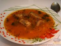 Фото к рецепту: Суп-харчо из говядины с помидорами