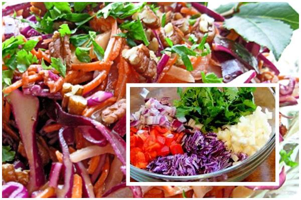 Салат из краснокочанной капусты: 13 диетических рецептов