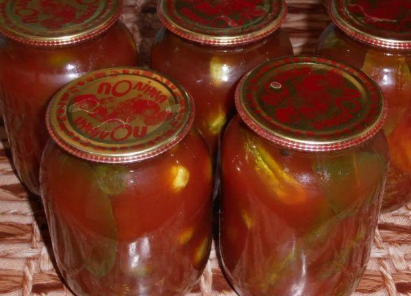огурчики в томатной заливке