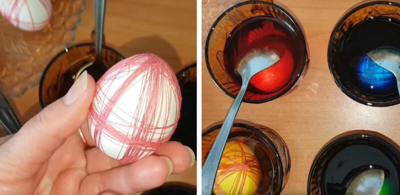 как красиво покрасить яйца на Пасху