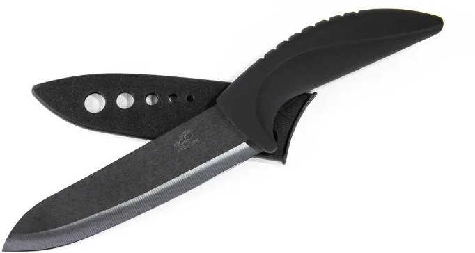 Керамический нож с универсальным черным лезвием